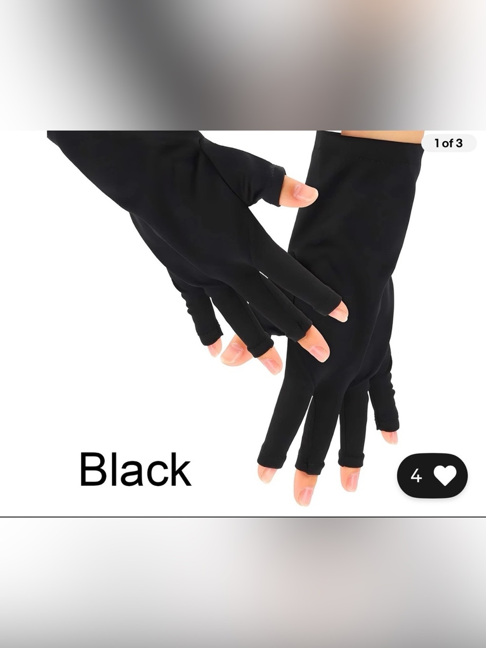 Source Unknown Black Women's Fingerless Sun Gloves
